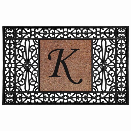 Monogram Door Mat, Coir, Black, Natural, 30 in W x 48 in L